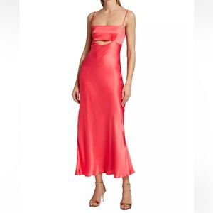 ASTR The Label Bellerose Cut Out Satin Dress